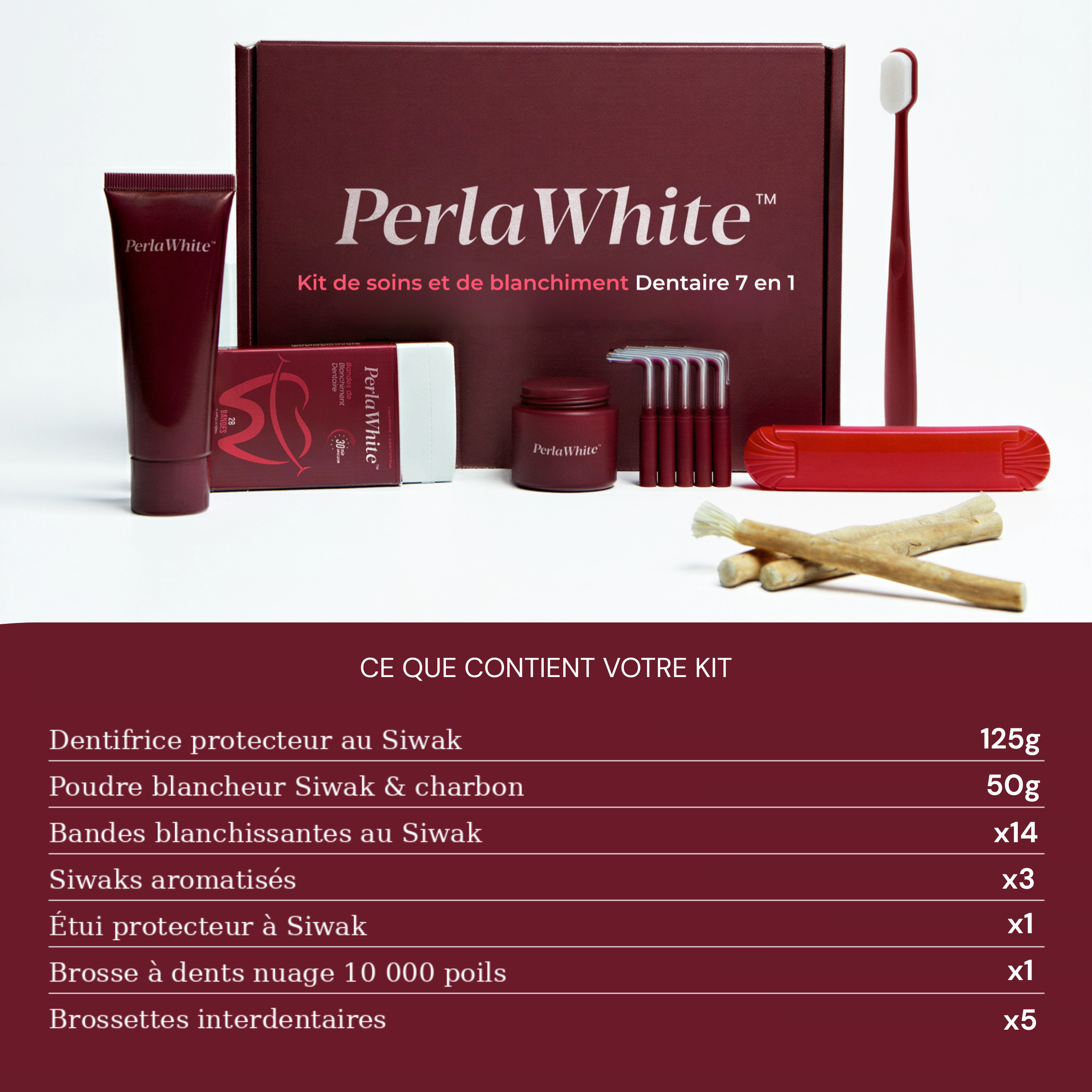 Kit Soin & Blancheur 7-en-1 au Siwak